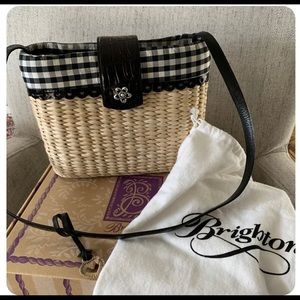 COPY - Brighton Wicker Straw Woven Handbag Box style Shoulder bag Rectangular C…